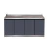 Picture of Customisable 304 Stainless Steel Kitchen Cabinets with Cooktop Bench, Modern Home Kitchen