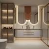 Picture of Premium Wall Hung Stainless Steel Vanity with Integrated Ceramic Basin and Smart Mirror Cabinet