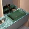 Picture of Customisable Stainless Steel Vanity with Marble Top, Modern Minimalist Smart Bathroom Cabinet