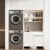 Picture of Stainless Steel Laundry Cabinet with Integrated Sink, Storage for Front Load Washer