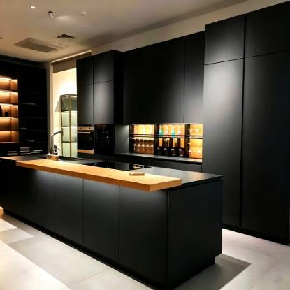 Picture of Custom All Stainless Steel Kitchen Cabinet with 304 Benchtop and Cooktop Cabinet