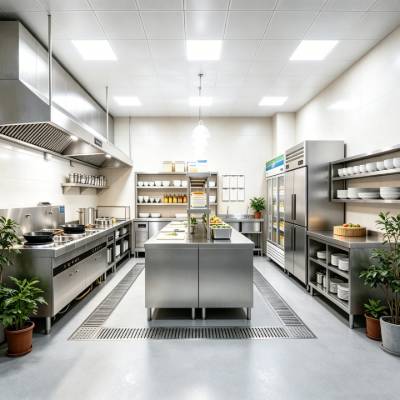 Commercial Stainless Steel Kitchen Equipment, Restaurant and Hotel Back-Kitchen Workbench, Full Cabinet Set