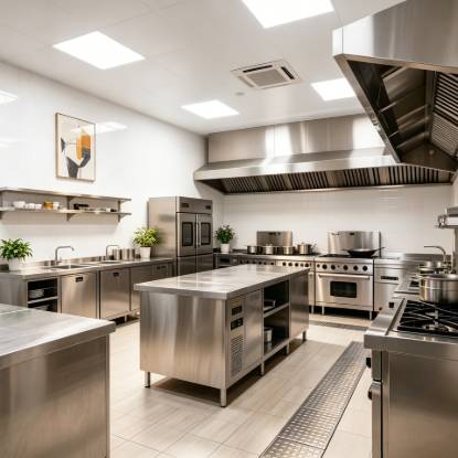 Picture of Stainless Steel Commercial Kitchen Work Bench and Island Cabinet, Rust-Proof