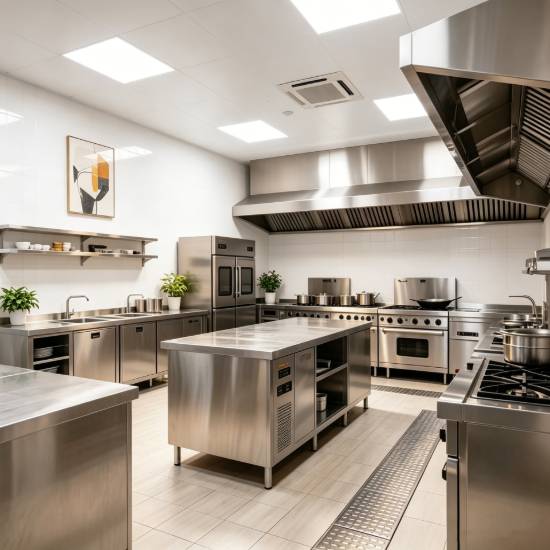 Picture of Stainless Steel Commercial Kitchen Work Bench and Island Cabinet, Rust-Proof