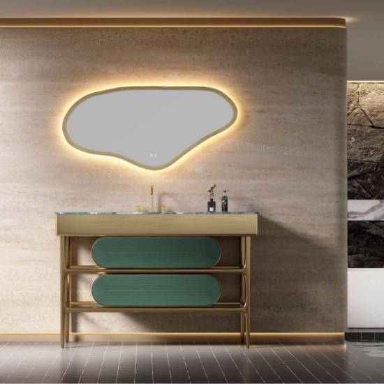 Picture of Modern Minimalist Stainless Steel Vanity and Basin Combination
