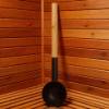 Picture of Sauna Bamboo Handle Water Ladle, Long Handle, Black, for Sauna and SPA