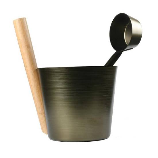 Picture of Sauna Metal Water Bucket 5L, Large Capacity, for Traditional Dry Sauna Stove