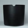 Picture of Black Aluminium Sauna Bucket with Wooden Ladle, Nordic Finnish Sauna Accessory, High-Temperature Resistant