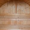 Picture of Caisheng Outdoor Carbonised Spruce Round Barrel Sauna, Traditional Steam Sauna