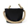Picture of Black Octagonal Aluminium Sauna Bucket and Ladle Set with Long Wooden Handle