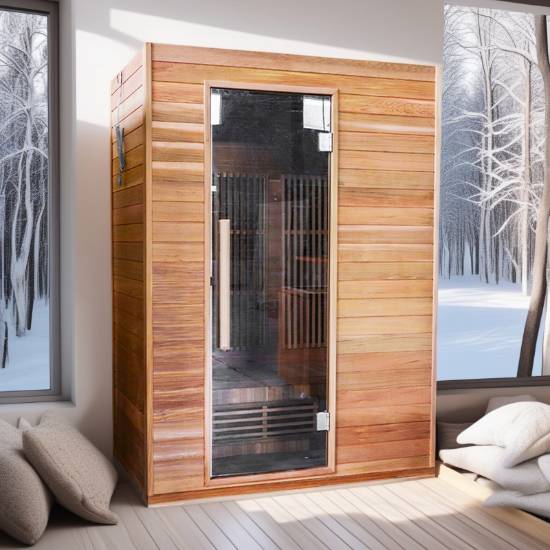 Picture of Single Person Canadian Hemlock Sauna, Commercial Far Infrared Room for Hotels and Clubs