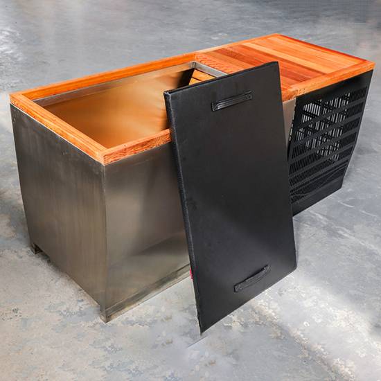 Picture of Caisheng Spa Sauna Cold Plunge Tub, Customisable 304 Stainless Steel Liner, Red Cedar Skirt