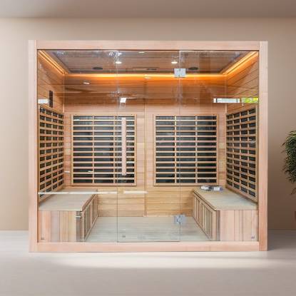 Picture of Single Person Canadian Hemlock Sauna, Commercial Far Infrared Room for Hotels and Clubs