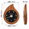 Picture of Sauna Wooden Thermometer, Solid Timber Teardrop Shape, Dry Sauna Thermometer