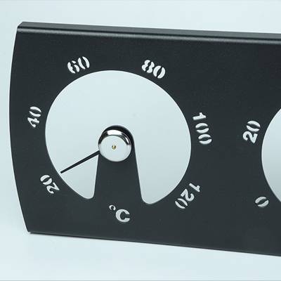 Wall-Mounted High-Temperature Thermo-Hygrometer, Dual Dial for Sauna and Steam Rooms