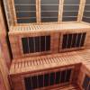 Picture of Luxury Outdoor Red Cedar Sauna with Dry and Steam Rooms and Shower Cubicle, Garden Spa