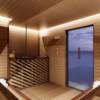 Picture of Custom Indoor Sauna Room, Hemlock, Red Cedar or Spruce, Irregular Shape Sauna