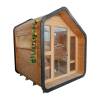 Picture of Customisable Prefabricated Outdoor Sauna Cabin with Heater, White Pine, Carbonised White Pine, Red Cedar