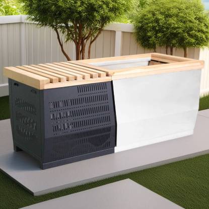 Picture of Customisable 304 Stainless Steel Cold Plunge Tub, 3-42°C Adjustable Hot and Cold, Sauna Companion