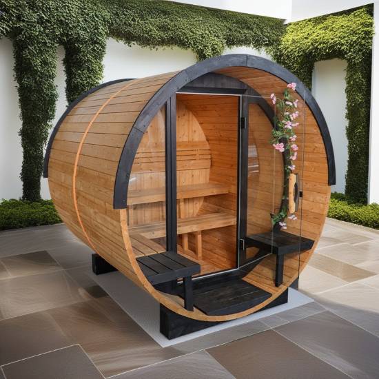 Picture of Portable Modular Outdoor Sauna for B&B and Hotels, Customisable Cabin, Round, Square or Triangular Barrel