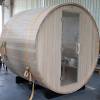 Picture of Outdoor Red Cedar Round Barrel Dry Sauna, Traditional Wellness Sauna Cabin
