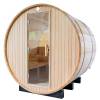 Picture of Outdoor Red Cedar Round Barrel Dry Sauna, Traditional Wellness Sauna Cabin