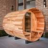 Picture of Customisable Outdoor Barrel Sauna, Red Cedar or Spruce, Electric or Wood-Fired Heater Option