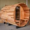 Picture of Customisable Outdoor Barrel Sauna, Red Cedar or Spruce, Electric or Wood-Fired Heater Option