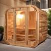 Picture of Portable Outdoor Prefabricated Square Barrel Sauna, Customisable, Corrosion and Moisture Resistant Traditional Dry Sauna