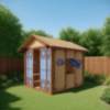 Picture of Customisable Demountable Outdoor Sauna Cabin, New Chinese Style, Hemlock Timber
