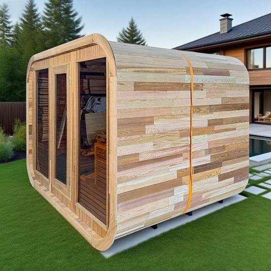 Picture of Customisable Corrosion and Moisture Resistant Traditional Sauna Cabin for Hotels, B&B and Outdoors, Dry Steam Room