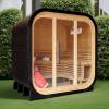 Picture of Portable Outdoor Prefabricated Square Barrel Sauna, Customisable, Corrosion and Moisture Resistant Traditional Dry Sauna