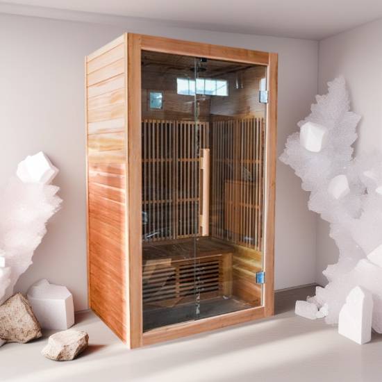Picture of Single Person Canadian Hemlock Sauna, Commercial Far Infrared Room for Hotels and Clubs