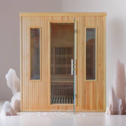 Picture of Customisable Prefabricated Hemlock Sauna Room for Commercial, Home and Hotel Use