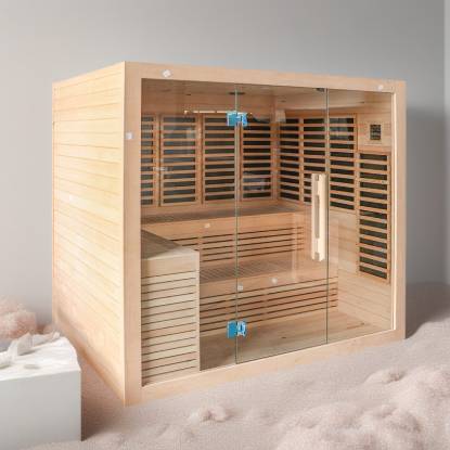 Picture of Single Person Canadian Hemlock Sauna, Commercial Far Infrared Room for Hotels and Clubs