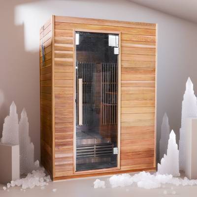 Single Person Canadian Hemlock Sauna, Commercial Far Infrared Room for Hotels and Clubs
