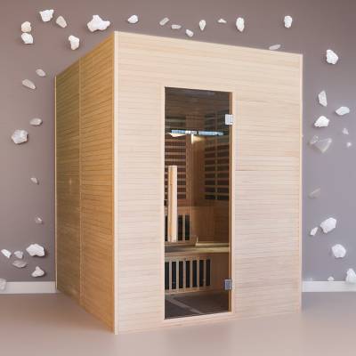 Custom Hemlock Sauna Room, Commercial Far Infrared Room for Hotels and Clubs