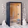 Picture of Indoor 2-Person Carbonised Spruce Traditional Sauna Room with 3kW Heater, for Beauty Salons