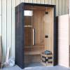 Picture of Indoor 2-Person Carbonised Spruce Traditional Sauna Room with 3kW Heater, for Beauty Salons