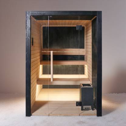 Picture of 3-4 Person Indoor Hemlock Traditional Sauna Room, Hotel Grade, Demountable Dry Steam