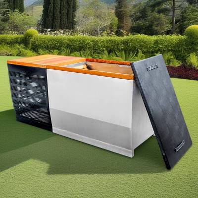 Caisheng Spa Sauna Cold Plunge Tub, Customisable 304 Stainless Steel Liner, Red Cedar Skirt