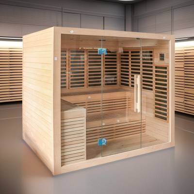 Modular Hemlock Multi-Person Commercial Far Infrared Sauna Room for Hotels and Clubs