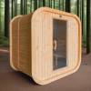 Picture of Portable Outdoor Prefabricated Square Barrel Sauna, Customisable, Corrosion and Moisture Resistant Garden Cabin