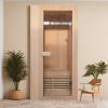 Picture of Compact Indoor Single-Person Home Sauna Room, Traditional Dry Sauna for Small Spaces
