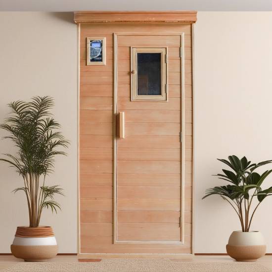Picture of Single Person Canadian Hemlock Sauna, Commercial Far Infrared Room for Hotels and Clubs