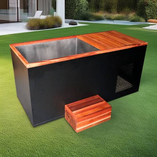 Picture of Single Person Small Ice Bath Tub, Custom 304 Stainless Steel Liner Cold Plunge