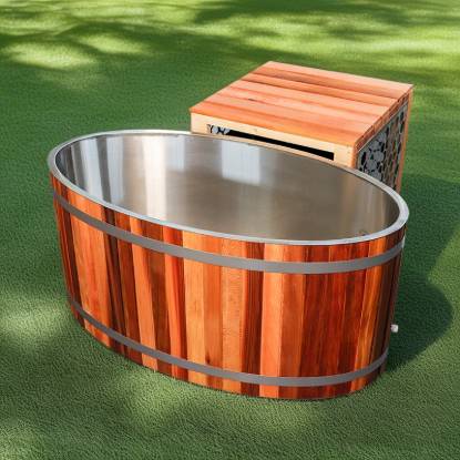 Picture of Customisable 2.0mm 304 Stainless Steel Cold Plunge Tub with Chiller, Custom Sizes