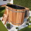 Picture of Caisheng Sauna Cold Plunge Tub, Customisable 304 Stainless Steel Liner with Red Cedar Skirt