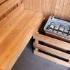 Picture of Indoor 2-Person Carbonised Spruce Traditional Sauna Room with 3kW Heater, for Beauty Salons