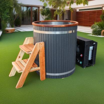 Picture of Customisable Round 304 Stainless Steel Liner Cold Plunge Tub for Indoor or Outdoor Use
